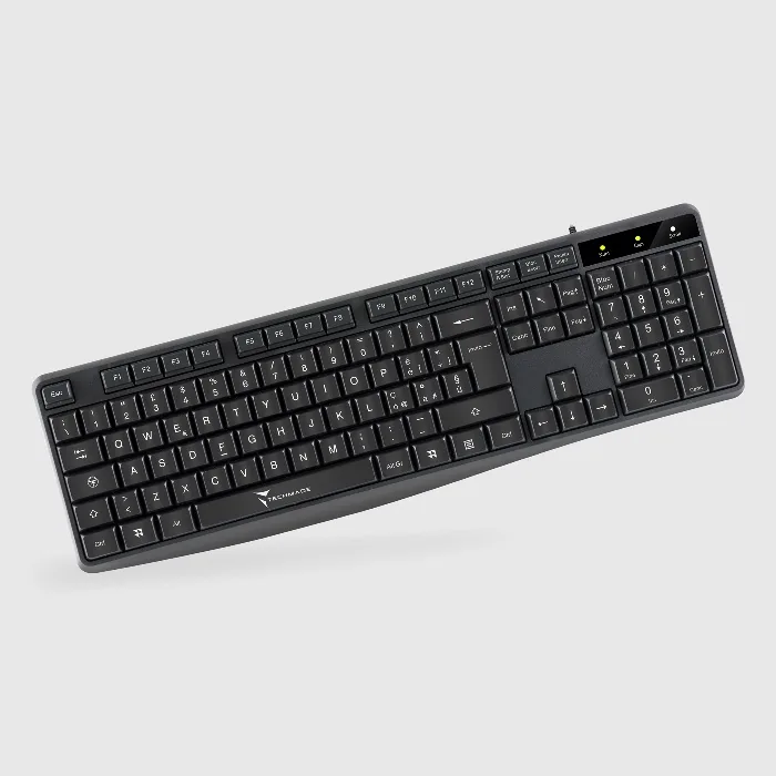 Techmade TM-K002 Tastiera USB 105 Tasti Layout Italiano Nero