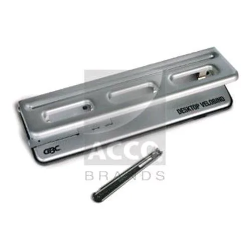 GBC Desktop Velobinder Rilegatrice con Pettini A4 Manuale Max 200 Fogli Col. Grigio