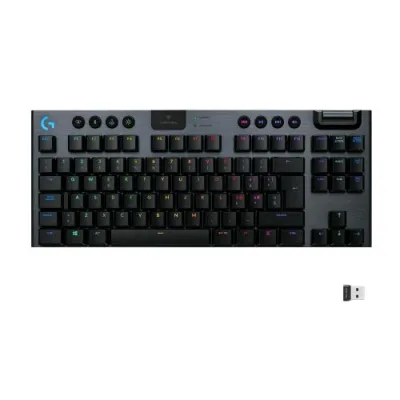 Logitech G915 TKL Tastiera Gaming Meccanica Lightspeed Wireless RGB Senza Tastierino Numerico Controlli Multimediali Dedicati Layout Italiano Carbonio Black