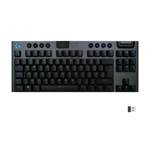 Logitech G915 TKL Tastiera Gaming Meccanica Lightspeed Wireless RGB Senza Tastierino Numerico Controlli Multimediali Dedicati Layout Italiano Carbonio Black