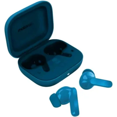 Motorola Moto Buds Bass Auricolari Bluetooth Stereo TWS in-Ear Cancellazione Attiva del Rumore Blue