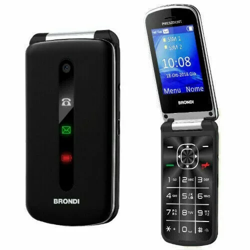 Brondi President Dual SIM 3" Clamshell 32GB Italia Black