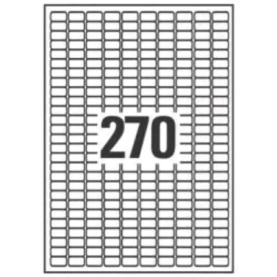 Avery-Zweckform L4730REV-25 Etichette Adesive Rimovibili 17.8 x 10 mm Confezione 25 Fogli 270 Etichette/Foglio Colore Bianco