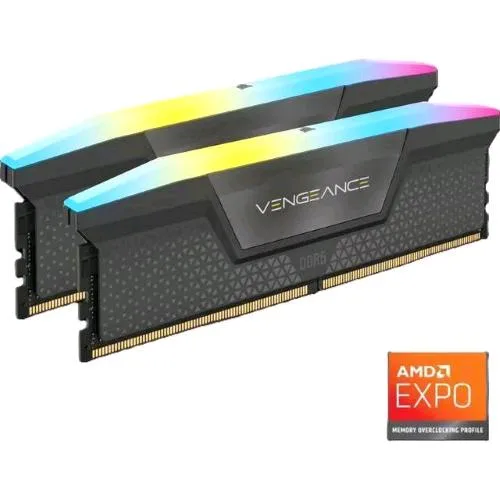 Corsair Vengeance RGB 16GB 2 x 8GB DDR5 6.000MHz XMP AMD Expo CL36 Dimm Grey