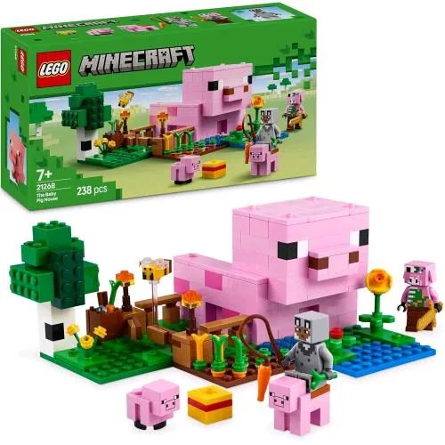 LEGO Minecraft la Casa del Maialino Fattoria da Costruire con Personaggio e Skin