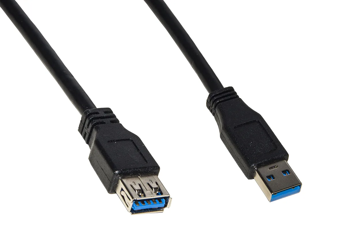 CAVO USB 3.0 A-A 1,8MT M/F BK PROLUNGA IN RAME