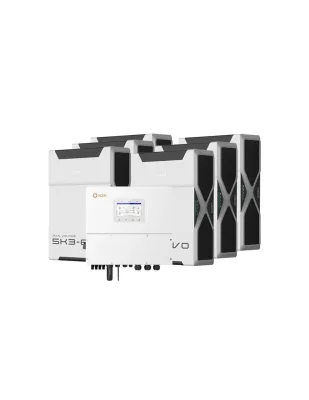 Sistema di accumulo trifase inverter 12kW Solis batteria al litio 31.32kWh Weco EVO 5k3