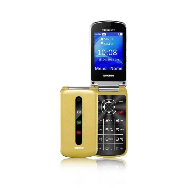 Brondi President Dual SIM 3" Clamshell 32GB Italia Gold