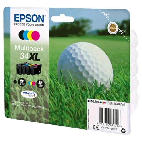 Epson Multipack 34 XL Cartucce Ink Nero + Ciano + Magenta + Giallo