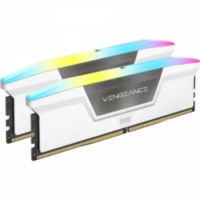 Corsair Vengeance RGB 32GB 2 x 16GB DDR5 6.000MHz Intel XMP AMD Expo CL38 Dimm White