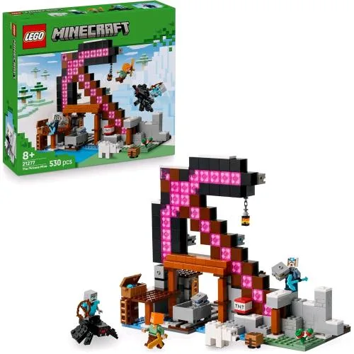 LEGO Minecraft la Miniera delle Piccozze Set con 3 Figure un Ragno e una Figura di Cucciolo D'orso