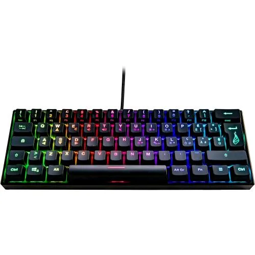 Surefire Kingpin M1 Tastiera Meccanica Gaming RGB USB Piccola e Compatta Tasti Anti Ghosting Layout Italiano Nero