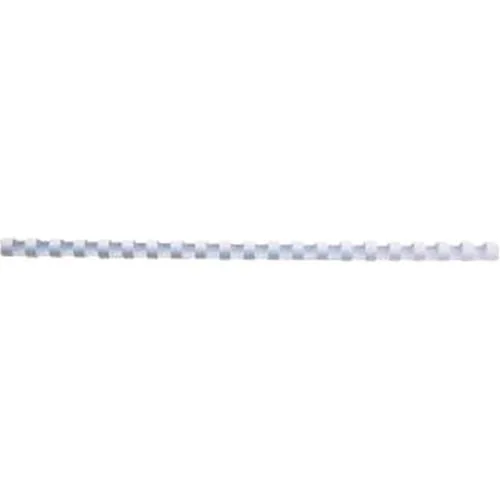 GBC Dorsi in Plastica a Spirale 21 Anelli da 12 mm Rilegatura 1/95 Fogli Col. Bianco Conf 100 Pz.