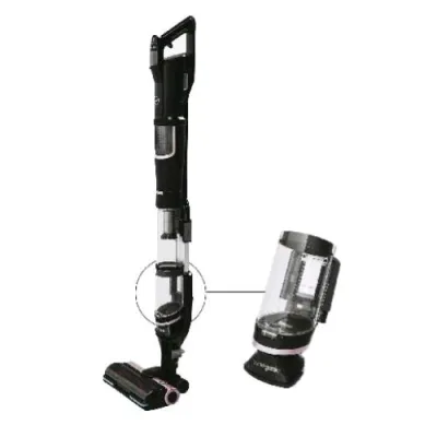 Hoover HFX10P 011 Scopa Elettrica Senza Filo Senza Sacchetto Spazzola con Luci LED Motorizzata Antigrovigli con Accessorio 2 in 1 Nero