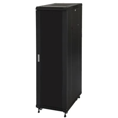 ARMADIO DA TERRA 19 42 UNIT? 2055*600*600 NERO PORTA A VETRO