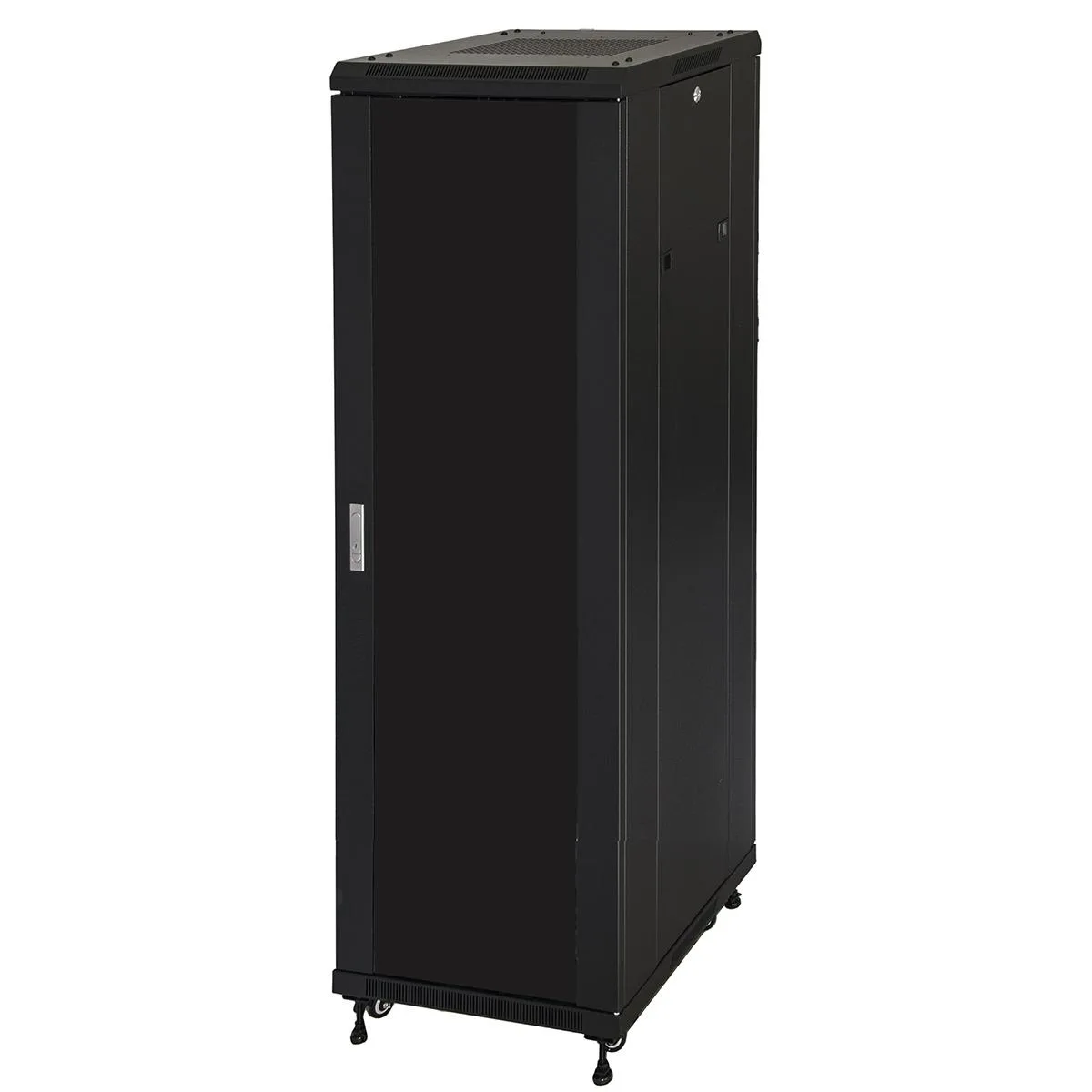 ARMADIO DA TERRA 19 42 UNIT? 2055*600*600 NERO PORTA A VETRO
