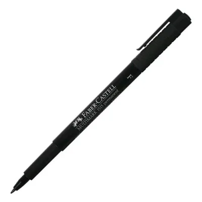 Faber Castell Multimark Marcatore Permanente Nero Punta Conica 0.60 mm Conf 10 Pz.