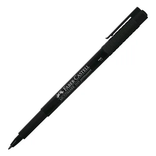 Faber Castell Multimark Marcatore Permanente Nero Punta Conica 0.60 mm Conf 10 Pz.