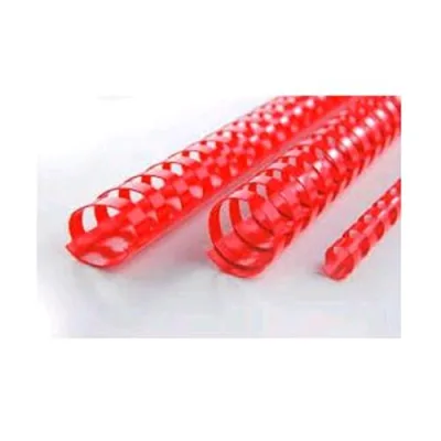 GBC Dorsi in Plastica a Spirale 21 Anelli da 12 mm Rilegatura 1/95 Fogli Col. Rosso Conf 100 Pz.