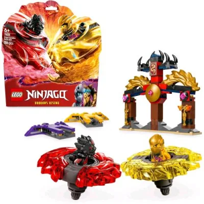 LEGO Ninjago Battle Pack Draghi Dello Spinjitzu Tempio da Costruire con 2 Trottole e 2 Minifigure