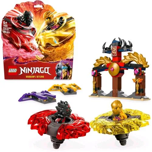 LEGO Ninjago Battle Pack Draghi Dello Spinjitzu Tempio da Costruire con 2 Trottole e 2 Minifigure