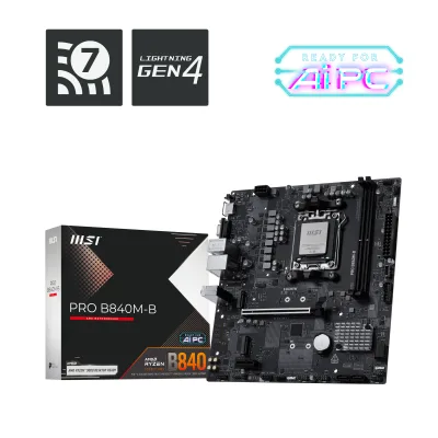 MB MSI PRO B840-B AM5 2D5 2PCIE 3M2 2SATA 1DVI MATX