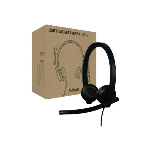 Logitech H570E Cuffie con Microfono Over Ear USB-A Cancellazione del Rumore Certificato per I Team Microsoft