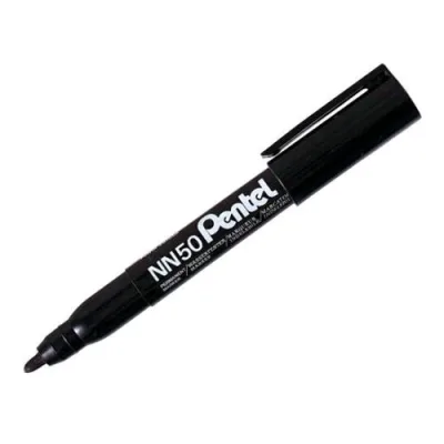 Pentel NN50 Eco Marcatore Permanente Nero Punta Conica 5 mm Conf 12 Pz.