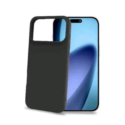 Celly Apple iPHONE 17 Pro Max Cover in Morbido Tpu con Finitura Soft Touch Nero