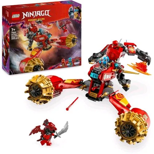 LEGO Ninjago Mech Storm Rider di Kai Veicolo Traformabile in Figura Snodabile con 3 Minifigure