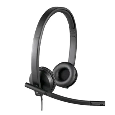 Logitech H570E Stereo Cuffie con Microfono Cavo 1m Connettore USB Colore Nero