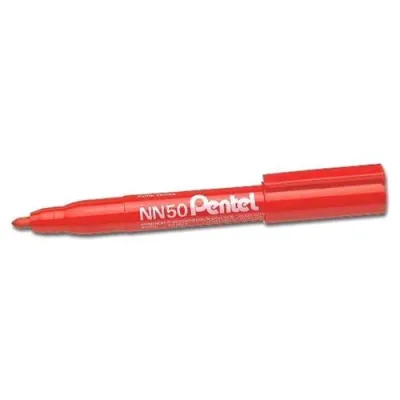 Pentel NN50 Eco Marcatore Permanente Rosso Punta Conica 5 mm Conf 12 Pz.