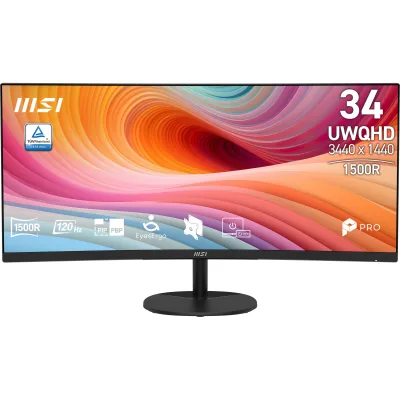 MON 34VA LED MM BK 2K USB CURVED MSI PRO MP341CQ E12 2HDMI 1DP 21:9