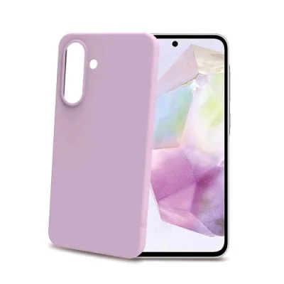 Celly Samsung Galaxy A36 5G Cover in Morbido Tpu Finitura Soft Touch Rivestimento Interno in Microfibra Anti-Graffio Rosa