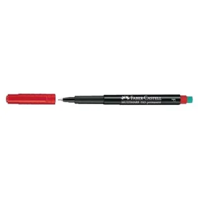 Faber Castell Multimark Marcatore Permanente Rosso Punta Conica 0.60 mm Conf 10 Pz.