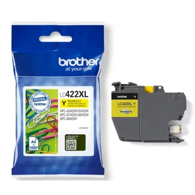 Brother LC422XLY Cartuccia Inkjet Giallo XL per Stampanti MFCJ5340DW MFCJ5740DW MFCJ6540DW MFCJ6940DW 1.500 Pagine