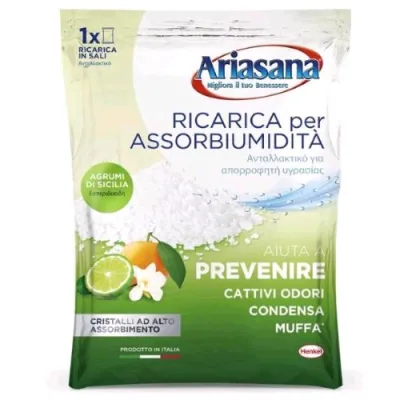 Ariasana Ricarica Sali Assorbiumidita' da 450 g Profumazione Agrumi