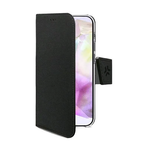 Celly Samsung Galaxy A36 5G Custodia a Portafoglio in Similpelle Chiusura con Flap Magnetico Taschine Interne Portadocumenti Nero