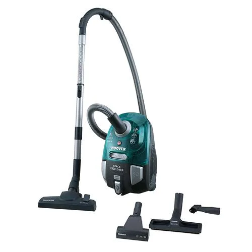 Hoover SL71_SL70 Aspirapolvere a Traino Senza Sacco Cavo 5m Potenza 700W Capacita' 2l Colore Grigio/Verde
