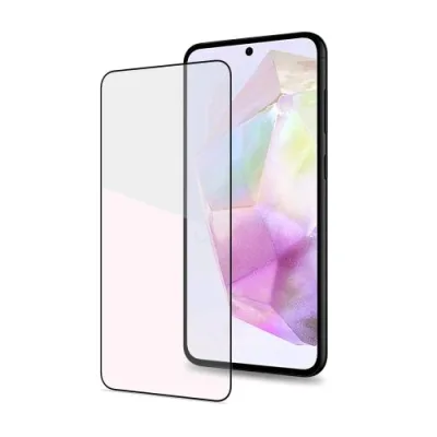 Celly Samsung Galaxy A36 5G Proteggi Schermo in Vetro Temperato Trasparente con Bordo Colorato Nero