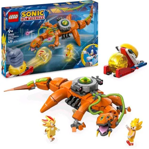 LEGO Sonic Super Shadow VS Biolizard con 2 Minifigure e Robot da Costruire