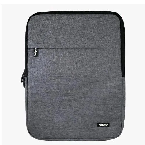 Nilox Tech Borsa a Fontina per Notebook da 14.1" in Poliestere 2 Scomparti Grigio
