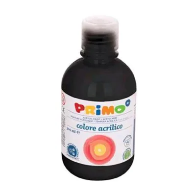 Primo Tempera Acrilica Flacone da 300 ml Colore Nero