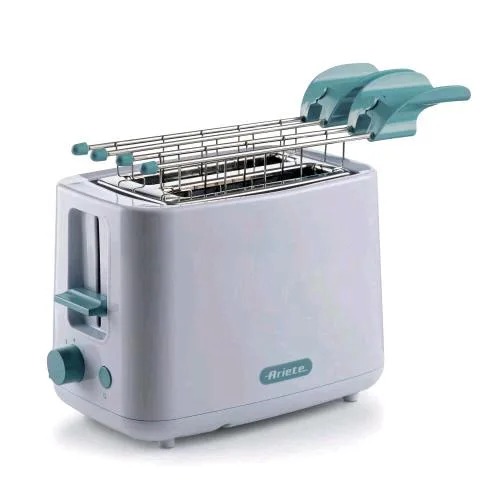 Ariete 0157/04 Breakfast Tostapane Elettrico 2 Fette 7 Livelli di Doratura Espulsione Automatica 760W Bianco