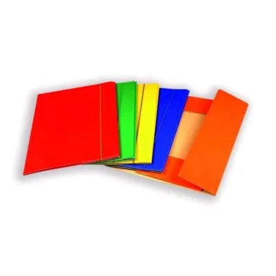 Brefiocart Lucide Cartelle 3 Lembi C/Elastico in Cartoncino 250X350MM Col. Blu Conf 10 Pz.
