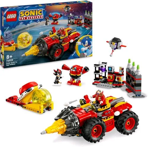 LEGO Sonic The Hedgehog Super Sonic VS Egg Drillster con 7 Personaggi
