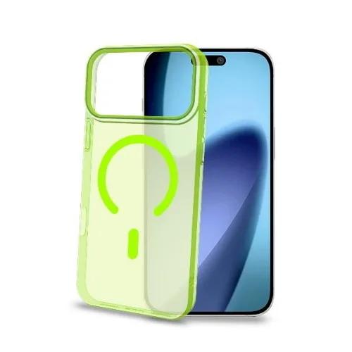 Celly Apple iPHONE 17 Pro Max Cover Rigida Trasparente Colorata in Policarbonato Compatibile Magsafe Giallo Limone
