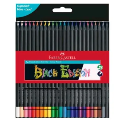 Faber Castell Pastelli Black Edition Colori Assortiti Conf 24 Pz.