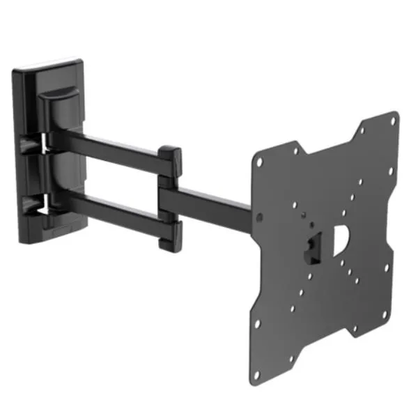 Meliconi Flatstyle FDR200 Supporto TV Parete a Doppia Rotazione Staffa per TV a Schermo Piatto da 26" a 45" Attacco Vesa 50-75-100-200 Portata 25 kg Nero