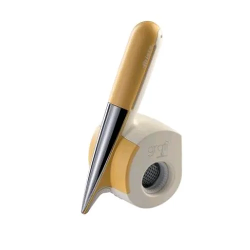 Ariete 0457 Grati' Waterproof Grattugia Elettrica Ricaricabile Lavabile Sotto Acqua Corrente 2 Rulli Inox Bianco Giallo